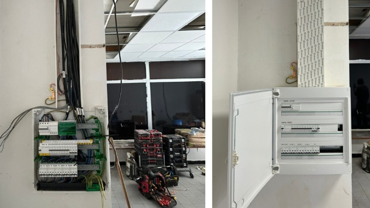 avant apres d'un coffret de distribution – Villefranche sur Saône (69) - Promaxelec