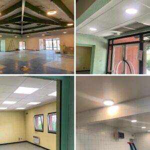 mise en place éclairage cantine scolaire Crolles - Promaxelec